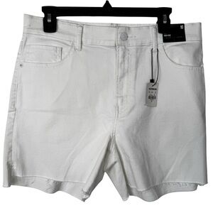 Express Women's White High Rise Denim Shorts